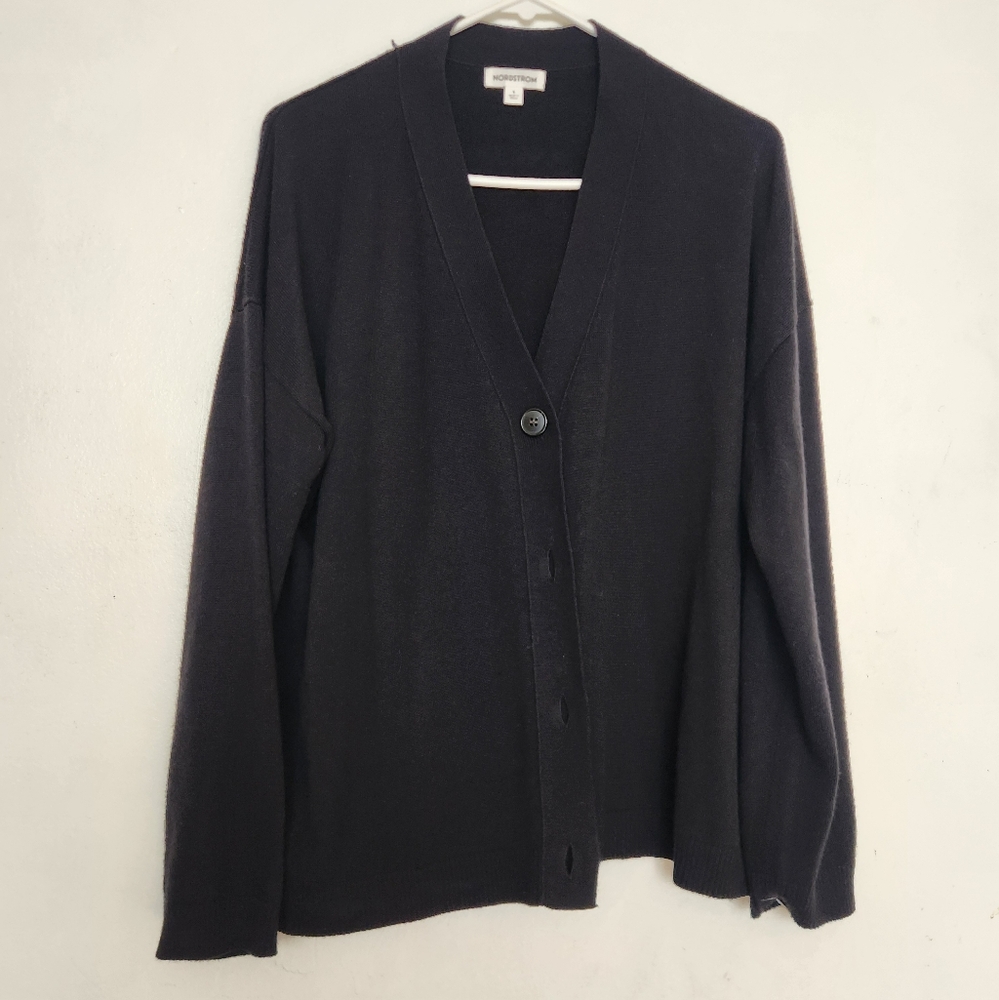 Nordstrom Dark Gray Cardigan Sweater